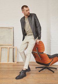 Selected Homme SLHICONIC - Casaco de couro - black