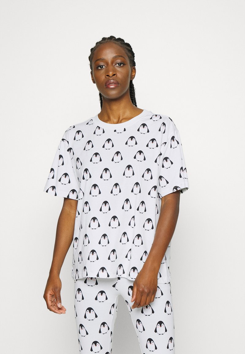 Monki T-shirt estampada - white