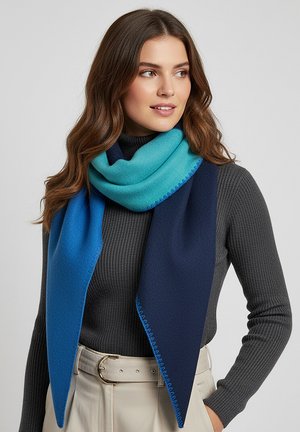 Faera, SCHAL COLORBLOCK MODERN WARM MEHRFARBIG - Halsdoek - blau
