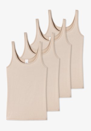 Schiesser 4-PACK ESSENTIALS - Undertrøjer - sand