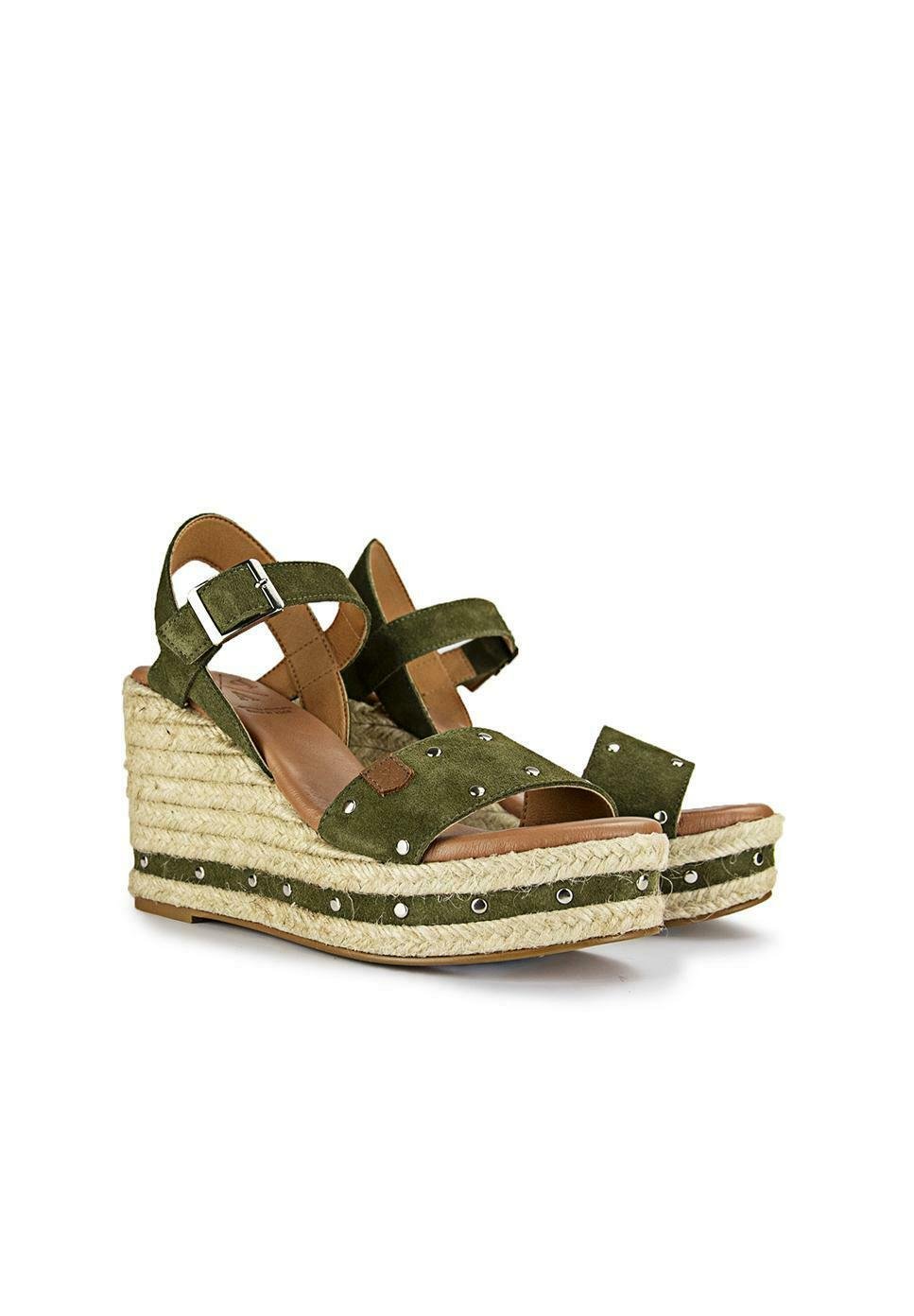 POPA SAMOS SERRAJE - Sandalias de tacón - verde - Zalando.es