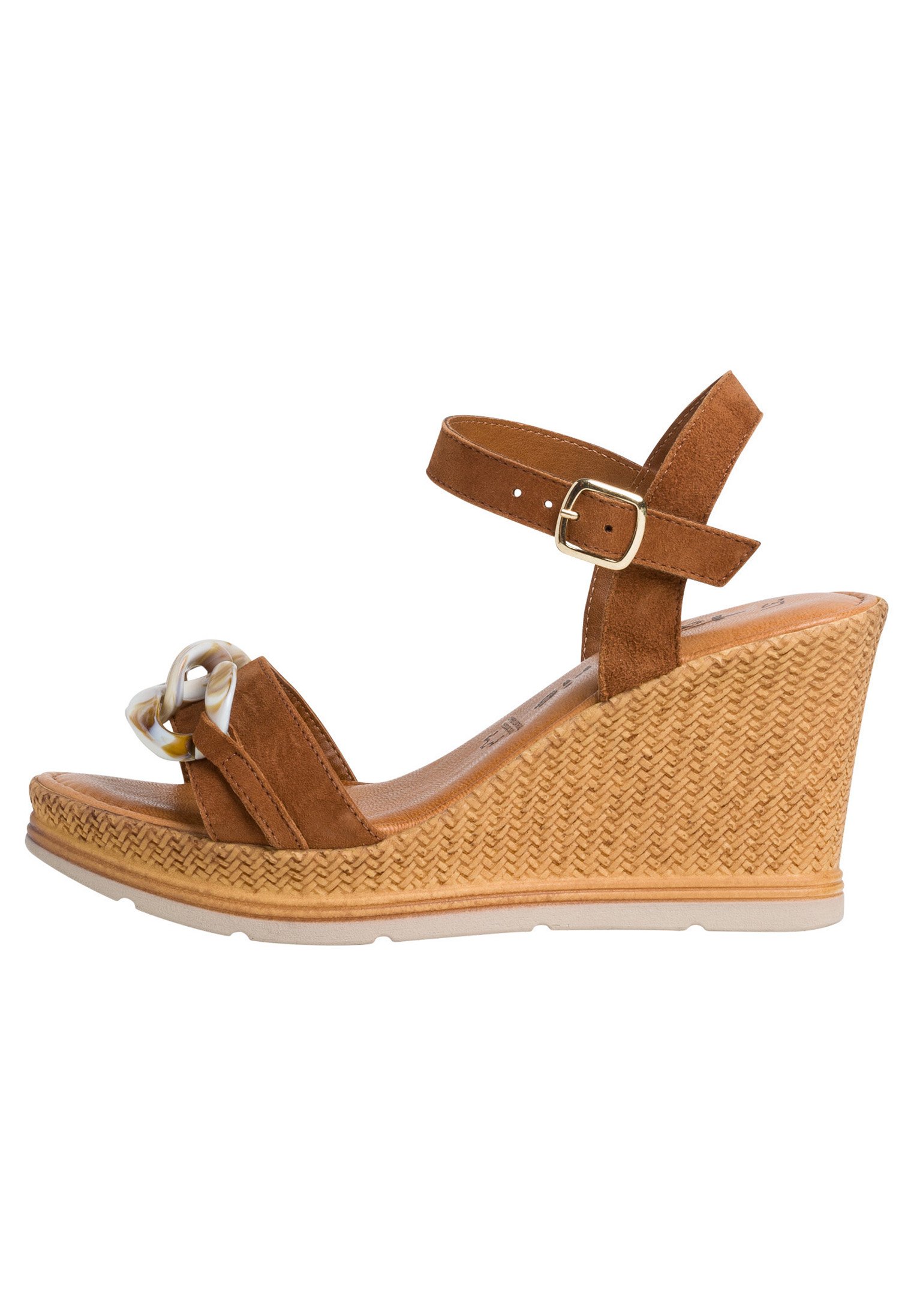 Tamaris Sandalen met sleehak - cognac/Cognac - Zalando.be