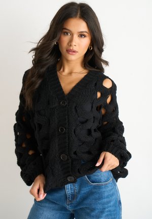 HOLLOW CHUNKY - Cardigan - schwarz