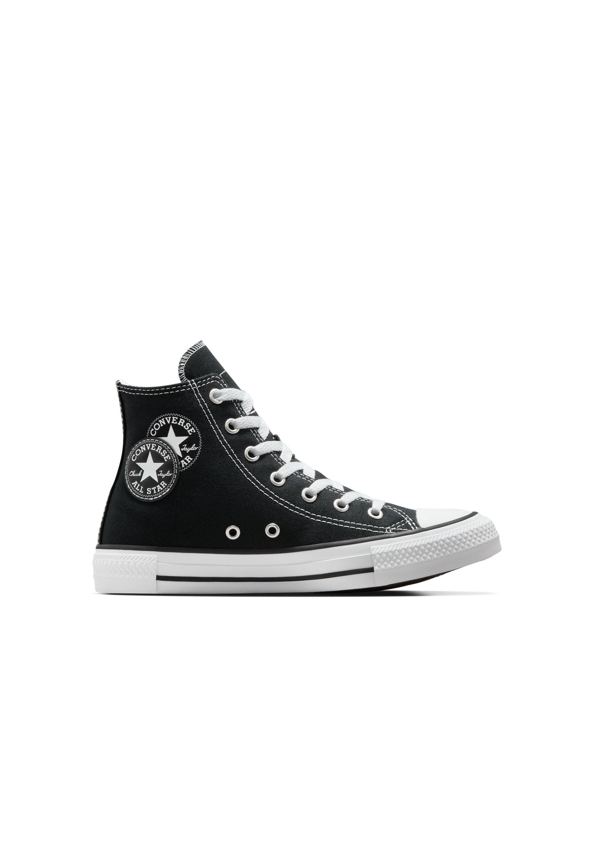 converse blanco con negro