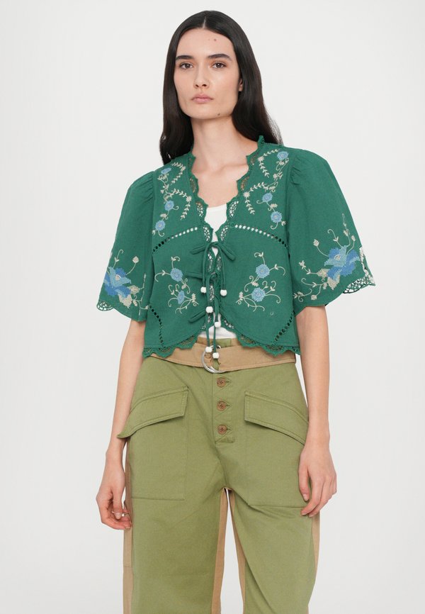 VESNA EMBROIDERY TIE FRONT - Button-down blouse2
