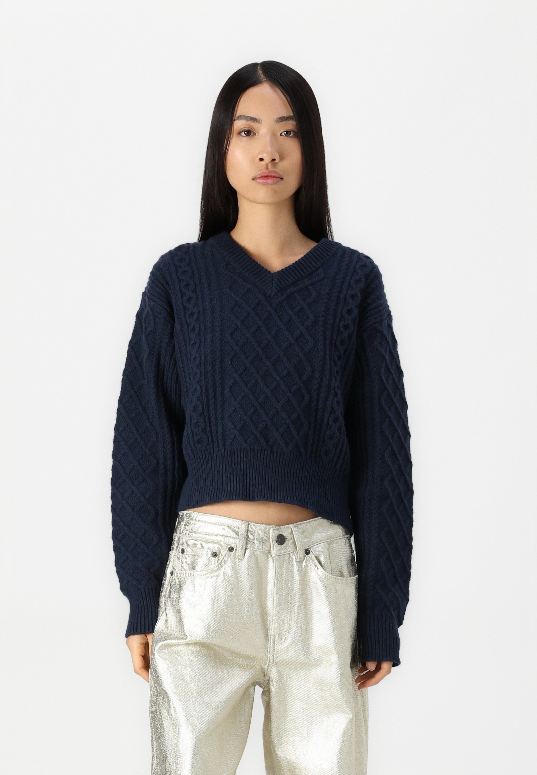 Samsøe Samsøe DENE V NECK SWEATER - Jumper - outer space