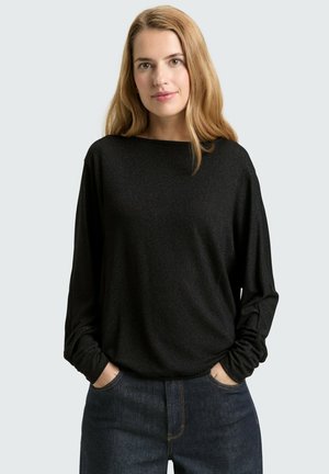 MIT GLITZER-EFFEKT - Longsleeve - deep black
