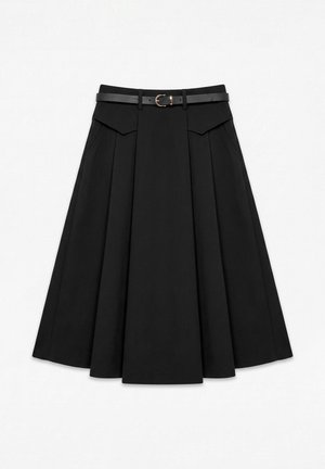 Vero Moda, SKIRT VMCAMILLE MIDI SKIRT - Jupe trapèze - black