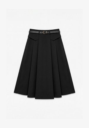 Vero Moda, SKIRT VMCAMILLE MIDI SKIRT - Jupe trapèze - black