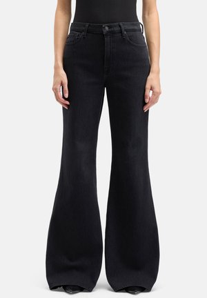 RETRO - Flared jeans - black