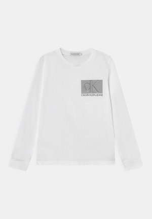 LINED MONOGRAM - Camiseta de manga larga - bright white