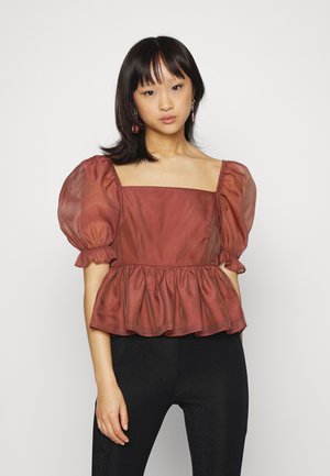 BABYDOLL - Camicetta - redwood organza