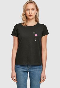 Merchcode FLAMINGO BOX  - Print T-shirt - black