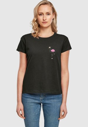 Merchcode FLAMINGO BOX  - Print T-shirt - black