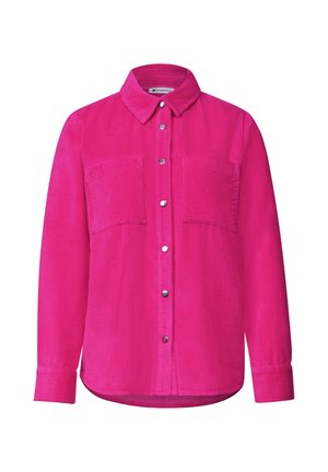 Street One, LONG-SLEEVE CORDUROY SHIRT WITH BUTTONS - Blusa - magenta dream
