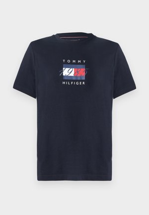 LINEAR FLAG GRAPHIC TEE UNISEX - T-Shirt print - desert sky