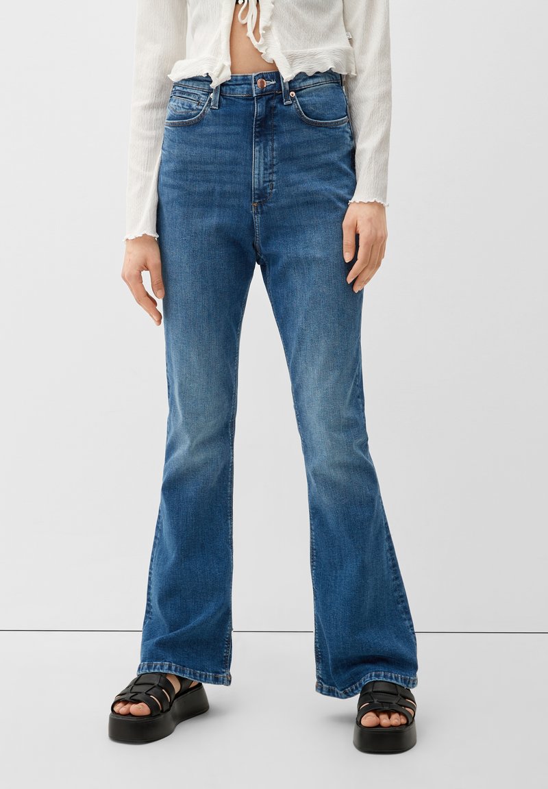 QS Flared Jeans - dunkelblau/donkerblauw - Zalando.nl