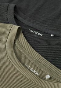 TWO SOON 2ER-PACK - Hosszú ujjú felső - dark grey melange