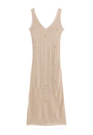 New Look, OATMEAL STITCHY   APPLIQUE   - Robe pull - cream