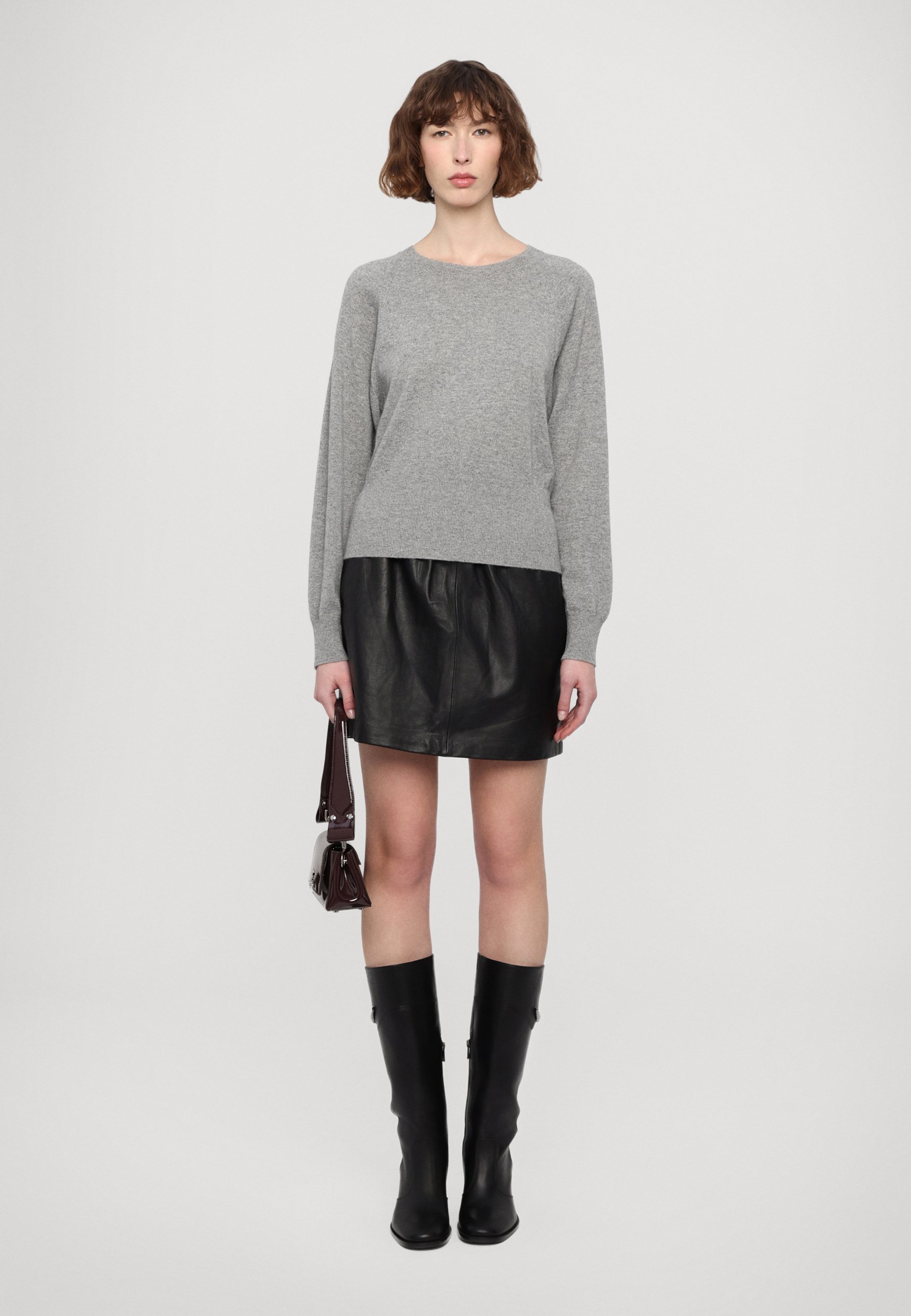 CLOSED CREW NECK CROPPED - Jumper - light grey melange/light