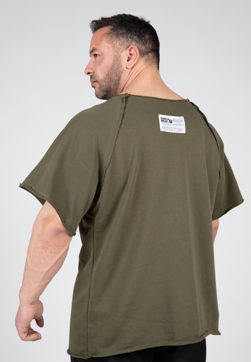 Gorilla Wear Maglietta Classica Uomo – Nero/Oro – 100% Cotone – Vestibilità Regolare – Taglie Forti 4XL