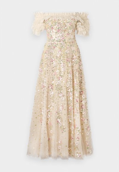 Needle & Thread CONFETTI RUFFLE OFF SHOULDER ANKLE GOWN - Occasion wear - cream