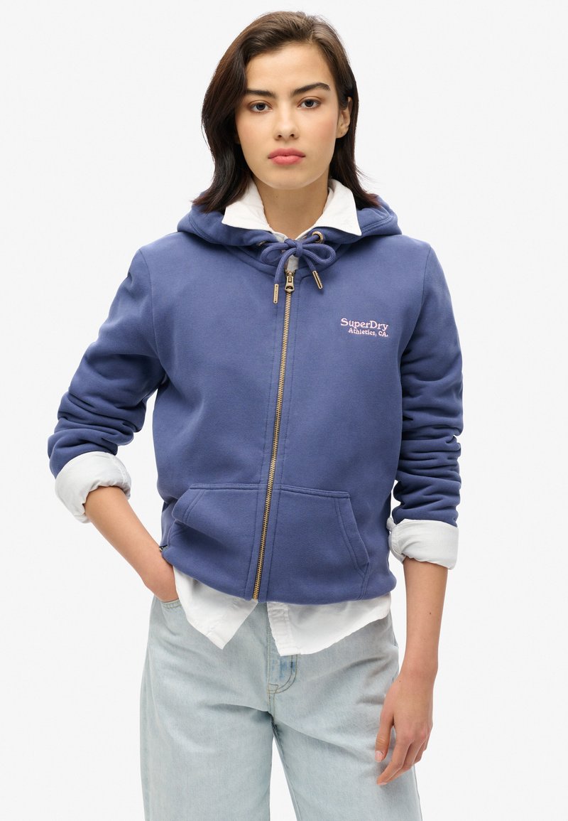 Superdry & Co ESSENTIAL LOGO - Sudadera con cremallera - mariner navy