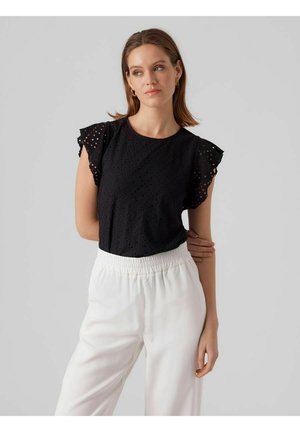 Vero Moda VMTASSA FRILL - Bluse - black