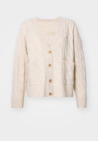 SOFT CABLE CARDI - Strickjacke - classic beige heather