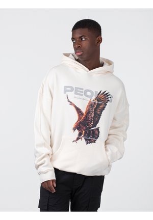 PEQUS EAGLE GRAPHIC - Bluza z kapturem - cream