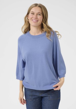 Kaffe GABBY  3/4 SLEEVES CREW NECK - Svetrík - provence