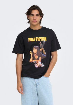 Only & Sons, ONSPULP FICTION LIFE - Print T-shirt - jet black