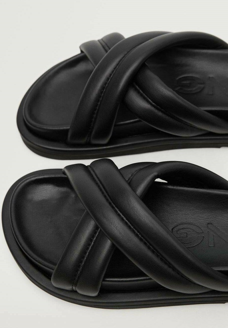 Mango Sandalias planas - noir/negro - Zalando.es