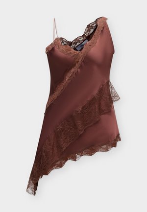 Topshop, TSIDA CAMI TOP - Μπλούζα - chocolate brown