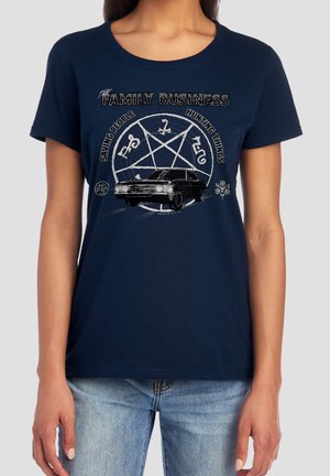 Cotton Soul, SUPERNATURAL THE FAMILY BUSINESS - Print T-shirt - dark blue