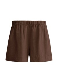 LINEN BERMUDA - Shorts - brown