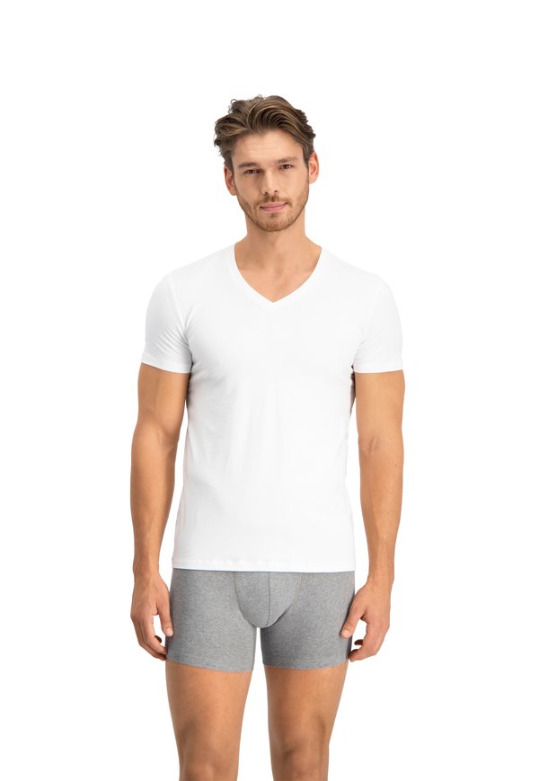 3ER PACK-EOCM V-AUSSCHNITT K - Basic T-shirt - weiß