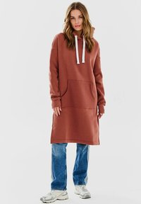 NAOKO LONGLINE DESERT - Mikina s kapucí - brown