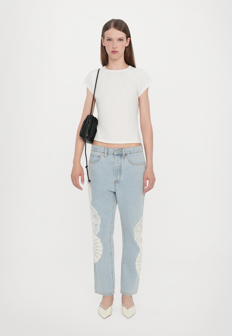 FRAME THE GATHERED TEE - T-Shirt basic - white