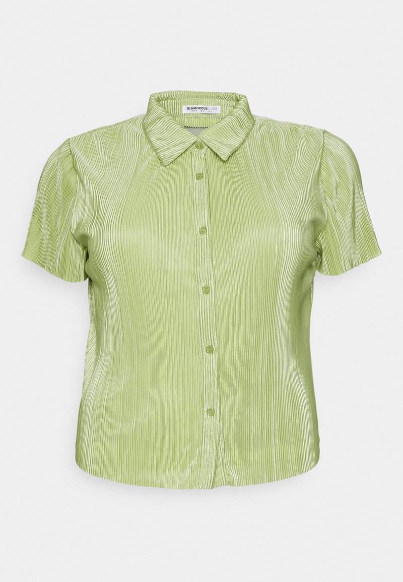 Glamorous Curve Overhemdblouse lichtgroen