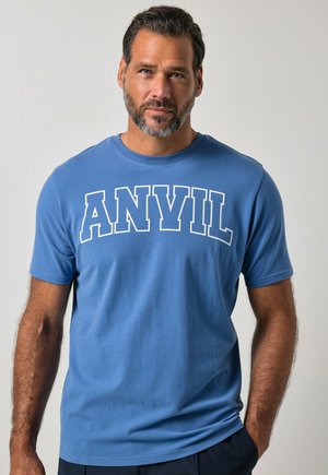 JP1880, FLEXNAMIC® T-SHIRT, FITNESS, SHORT SLEEVE, CHEST PRINT, UP TO 7XL - T-shirt con stampa - denim blue
