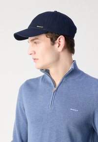 GANT HALFZIP - Pulover - denim blue melange