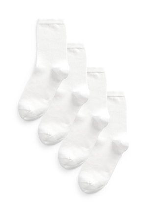 4 PACK - Strumpor - white