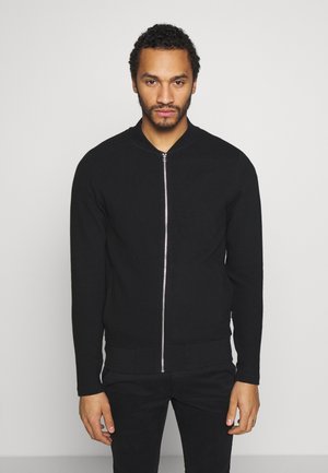 JPRGERAD ZIP CREW NECK - Cardigan - black