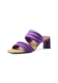 Shoe The Bear STB-SYLVI PADDED STRAP - Šľapky na opätku - violet satin