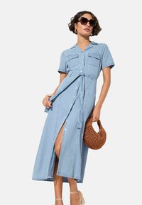 PETITE  MIDI DRESS  - Farkkumekko - blue