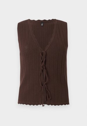 ONLY, ONLARONA VNECK STRUCTURE - Débardeur - chocolate martini