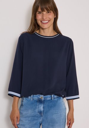 Cecil, 3/4-ARM BLUSENSHIRT MIT KONTRASTDETAILS - Blouse - urban dark blue