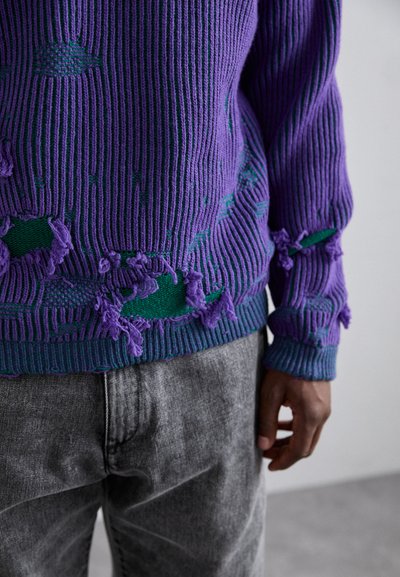 MM6 Maison Margiela REVERSIBLE CREWNECK - Pulover - purple/green