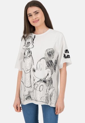 MIT DISNEY MOTIV - Print T-shirt - clear white
